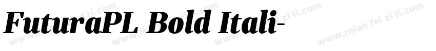 FuturaPL Bold Itali字体转换